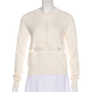 Chloe Cream Lace Detail Sweater
